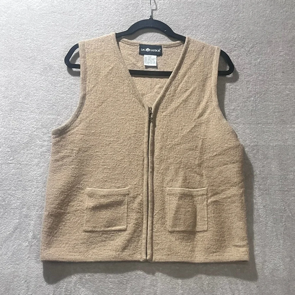 Wool Sweater Vest Womens Small Boho Granola Quiet Luxury Preppy Heritage Capsule